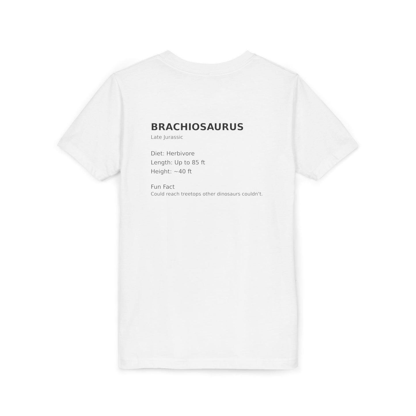 Brachiosaurus educational youth t-shirt
