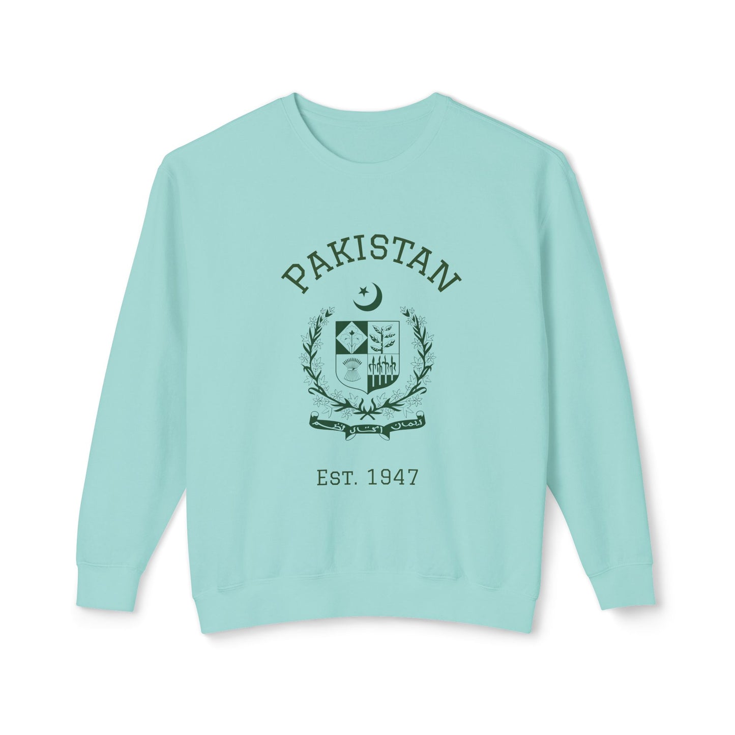 Pakistan Pride Crewneck Sweatshirt — Pakistan Emblem Graphic