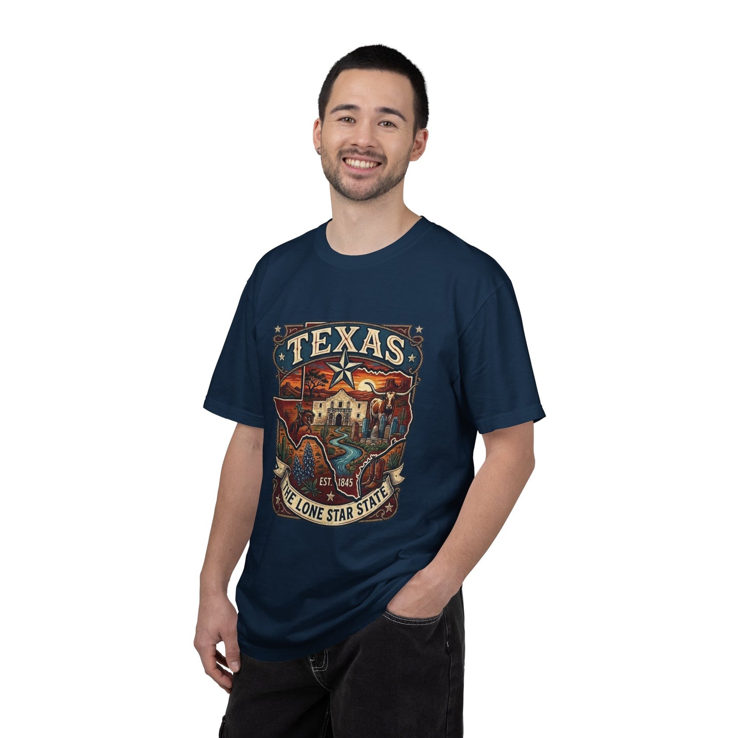 Texas Alamo Longhorn T-Shirt — State of Texas Graphic Tee