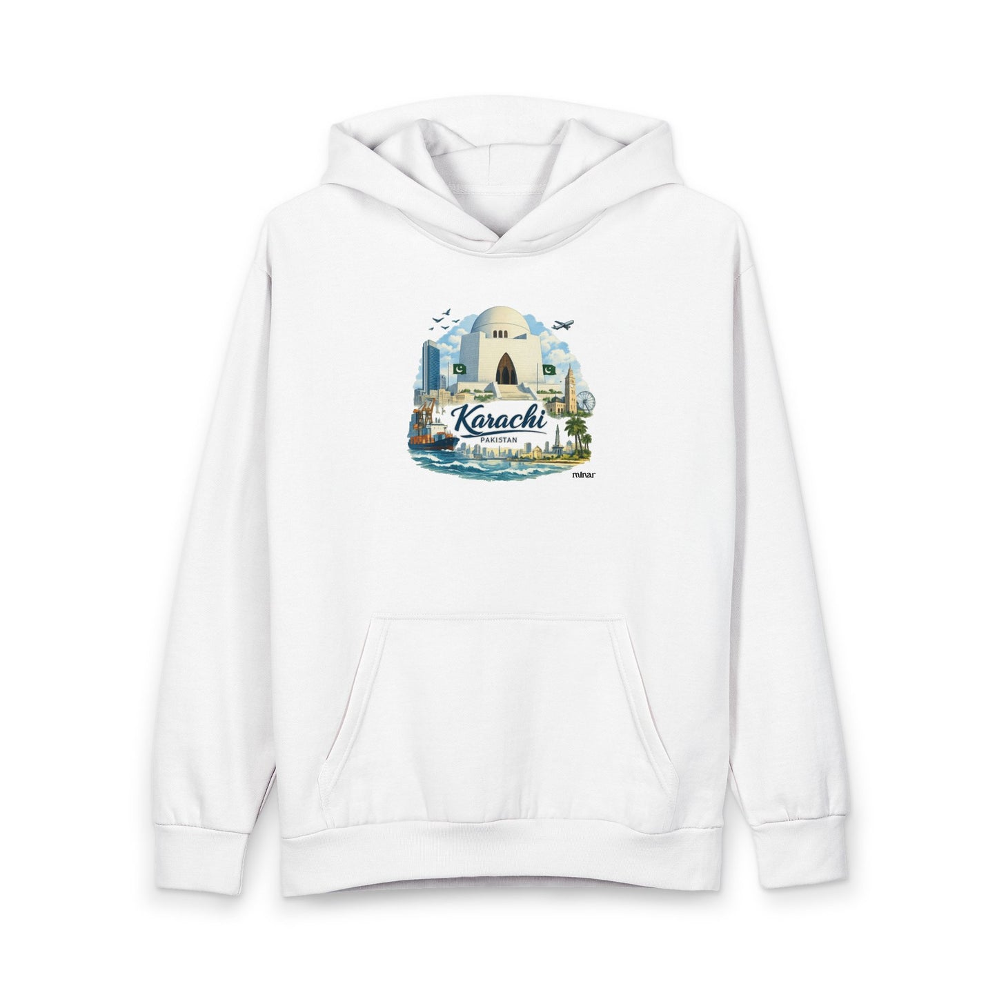 Karachi Scenes Hoodie — Nostalgic Pakistan Cityscape Pullover