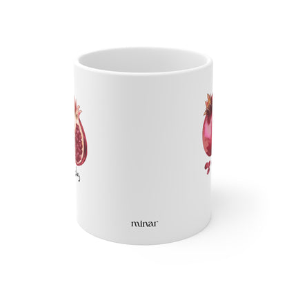 Pomegranate Paradise 11oz Mug — Fruit of Paradise Ceramic Coffee Cup
