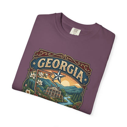 Georgia State Souvenir T-Shirt — State Symbols & Landmarks Tee