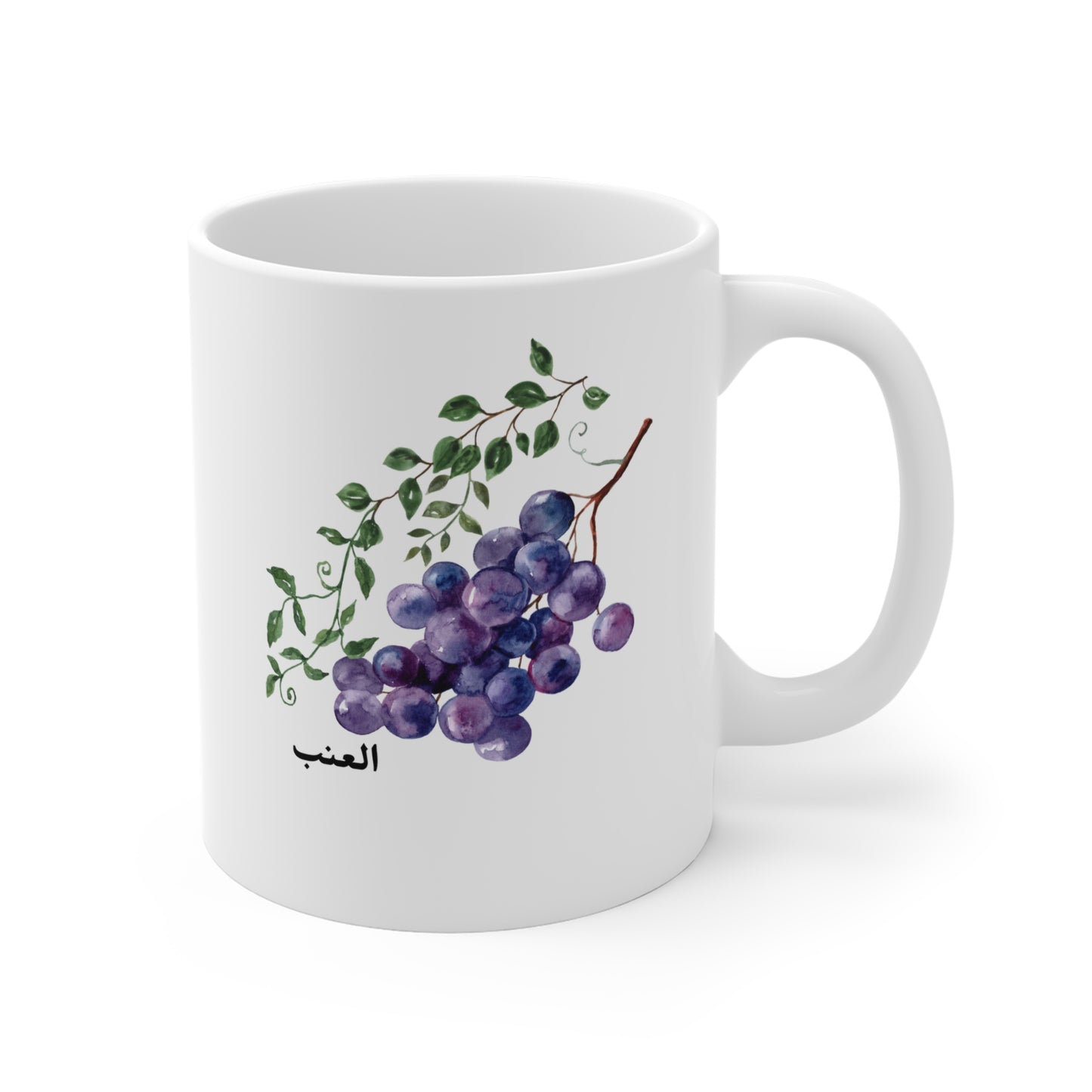 Grapes Mug — Fruits in Paradise Ceramic Coffee Cup (11oz)