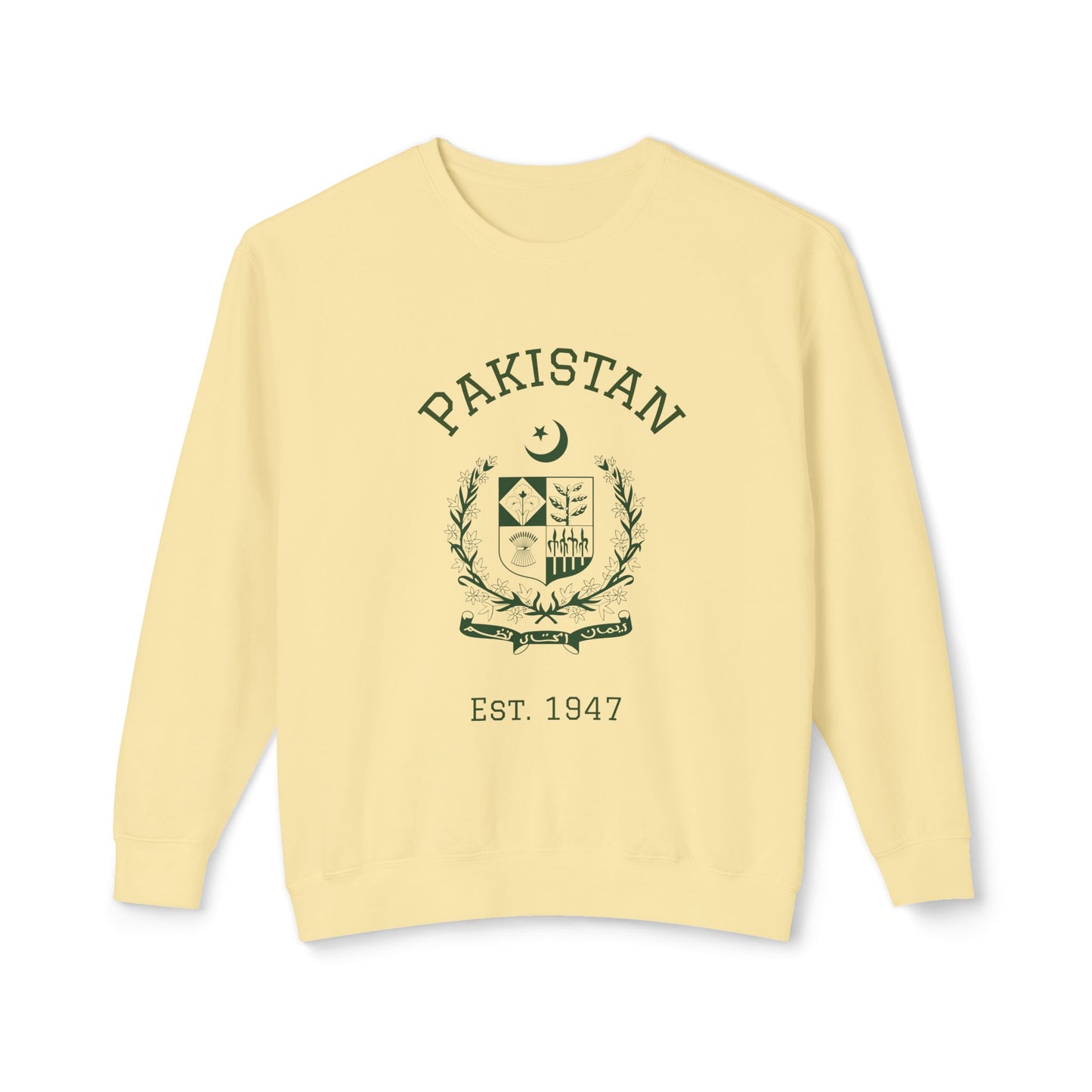 Pakistan Pride Crewneck Sweatshirt — Pakistan Emblem Graphic