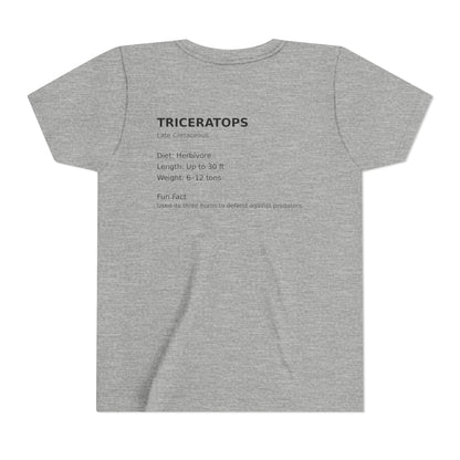 Triceratops educational youth t-shirt