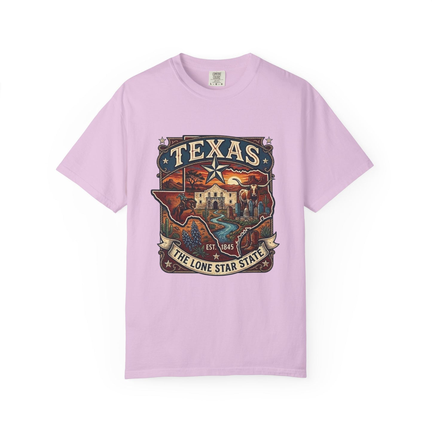 Texas Alamo Longhorn T-Shirt — State of Texas Graphic Tee