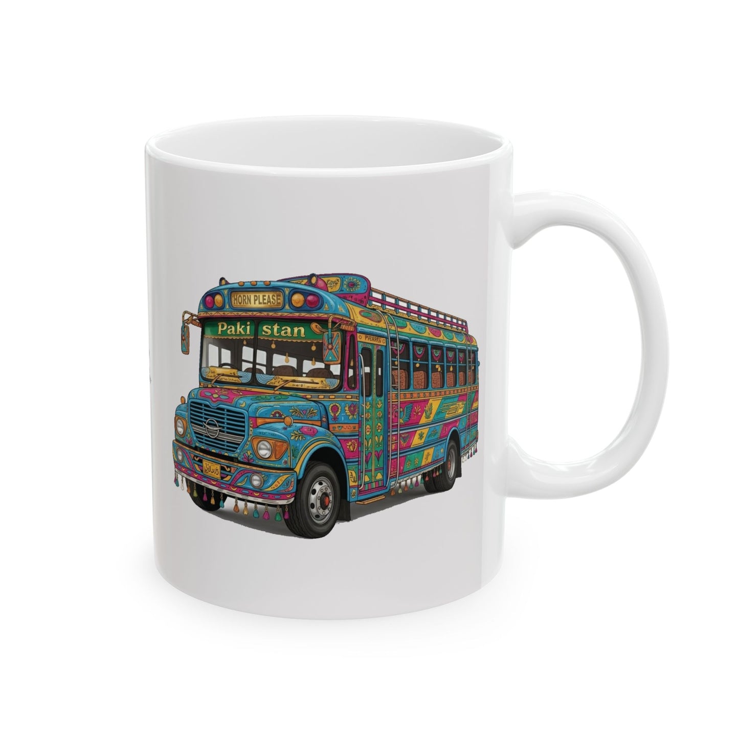 Pakistani Truck Art Bus Ceramic Mug (11oz, 15oz)