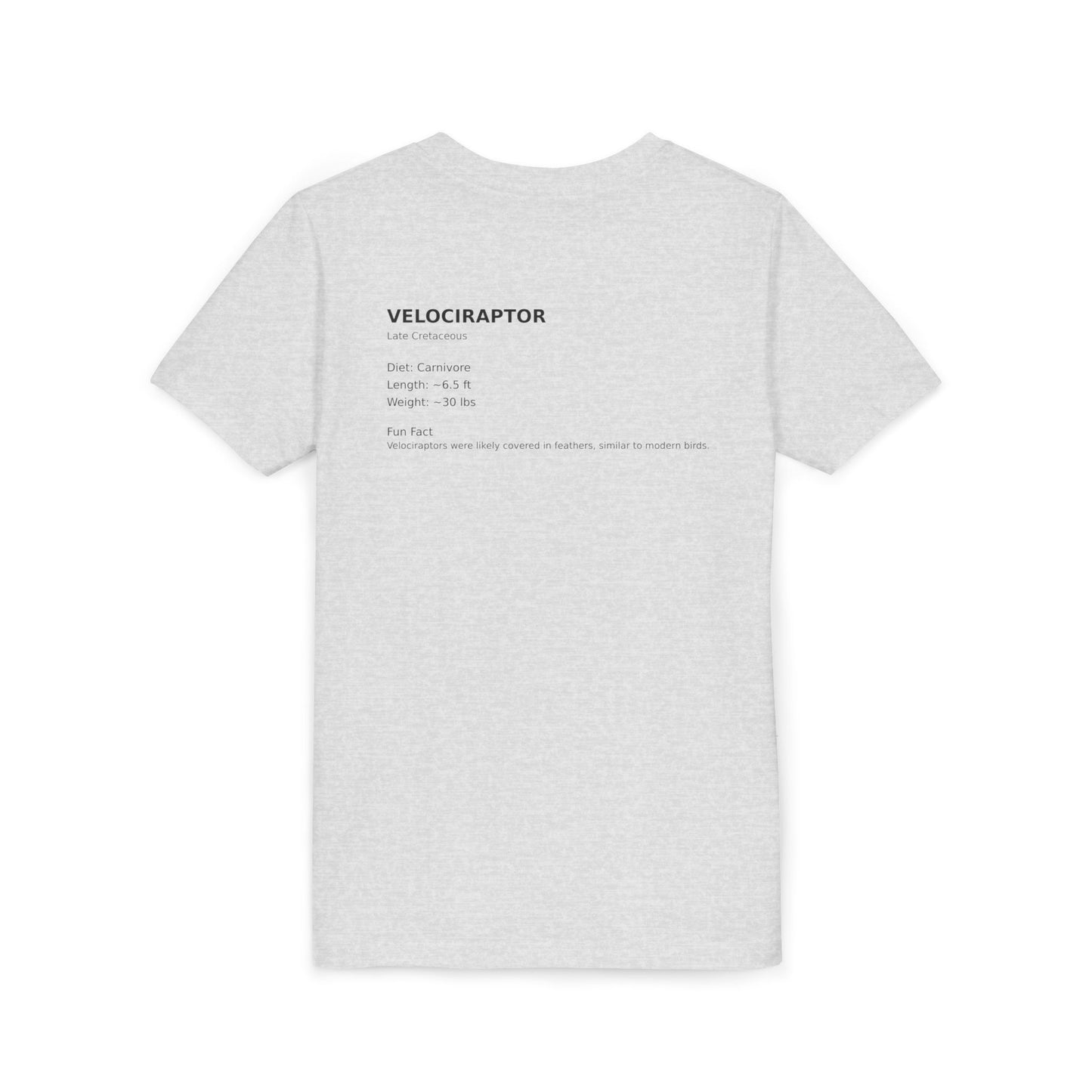Velociraptor educational youth t-shirt