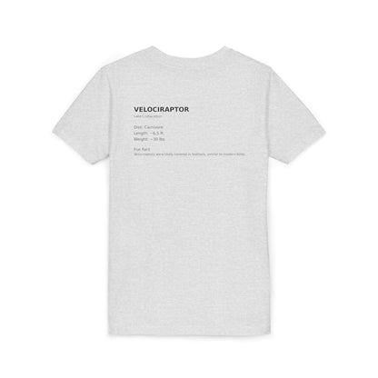 Velociraptor educational youth t-shirt