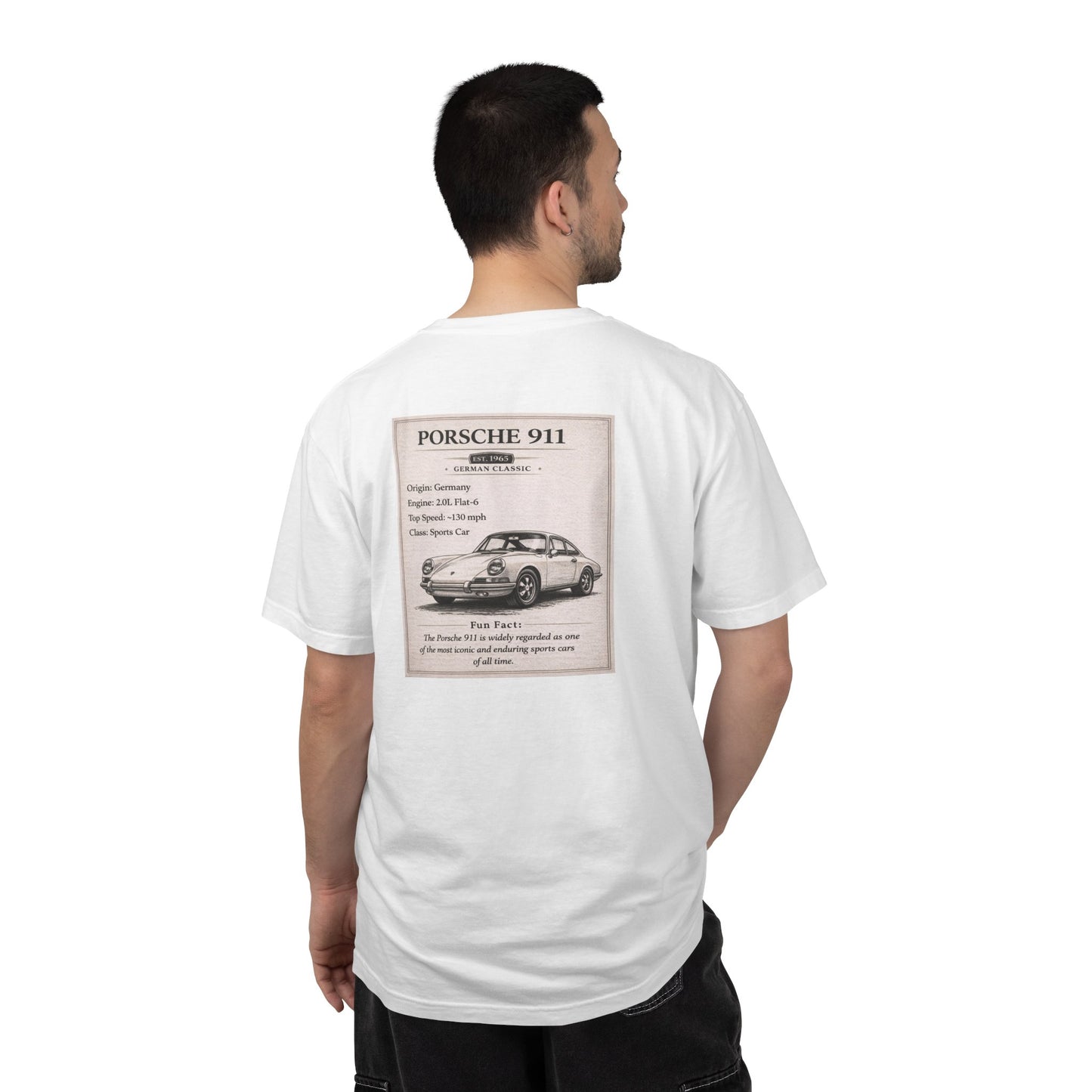 1965 Porsche 911 Vintage Car Club T-shirt | Classic Sportscar Tee
