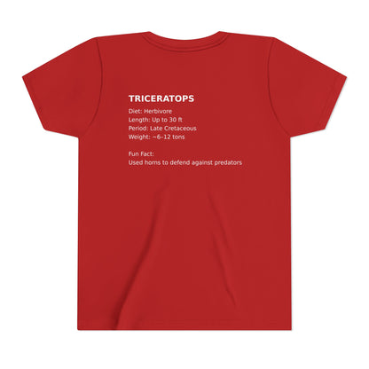 Triceratops educational youth t-shirt