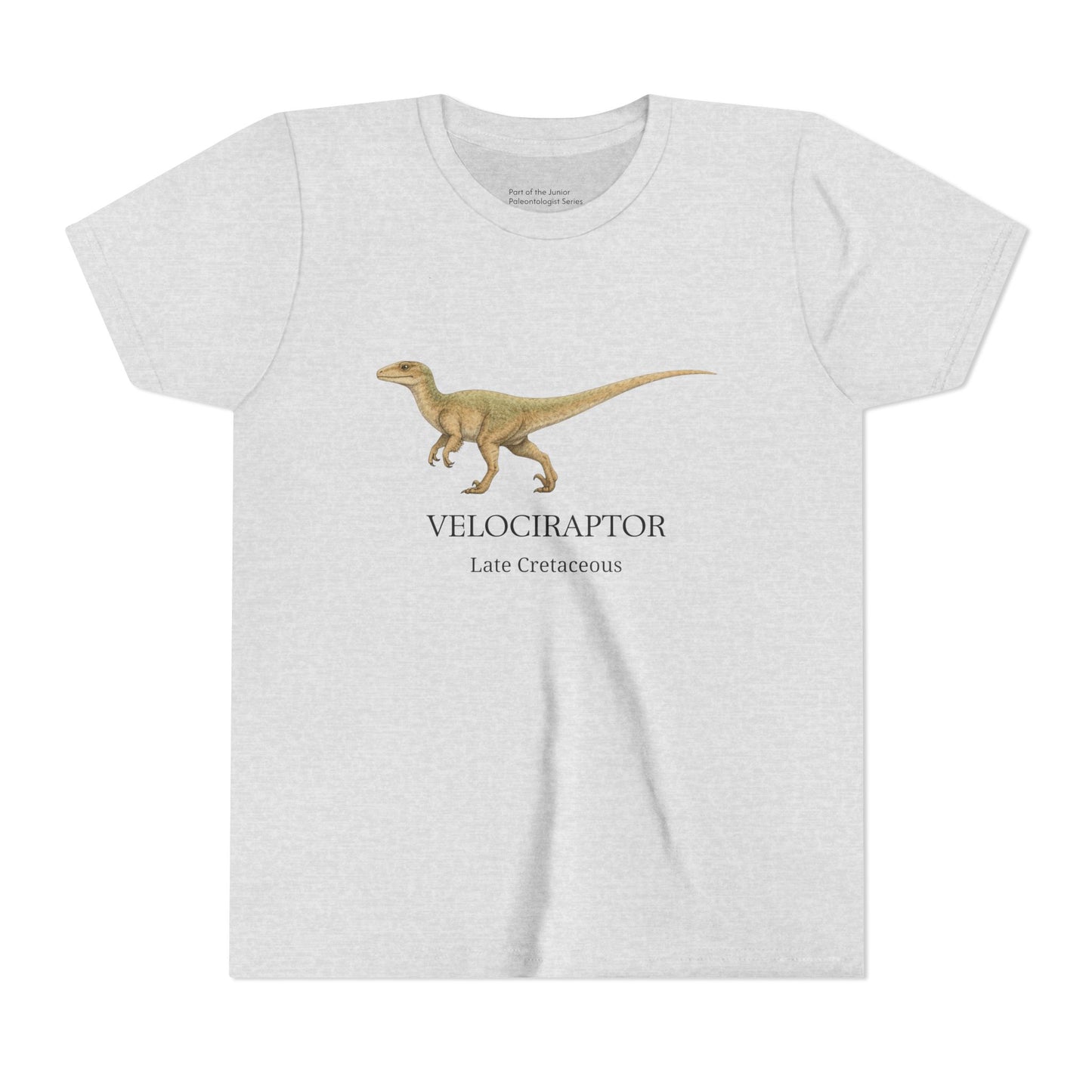 Velociraptor educational youth t-shirt