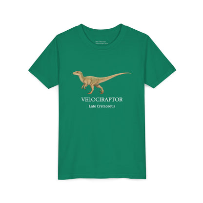 Velociraptor educational youth t-shirt