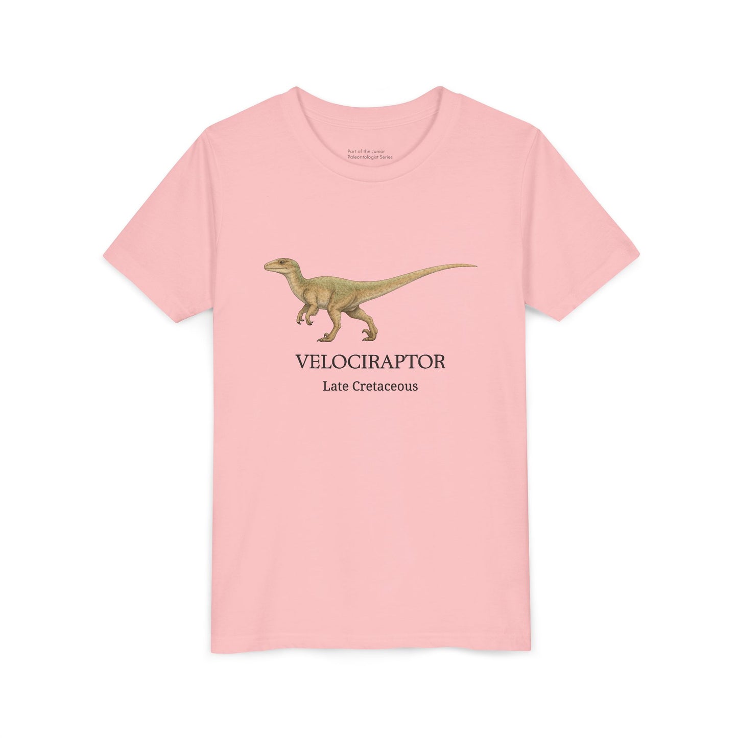 Velociraptor educational youth t-shirt