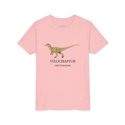 Velociraptor educational youth t-shirt