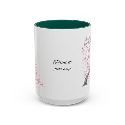 Cherry Blossom Tree Mug — Colorful Ceramic Coffee Cup
