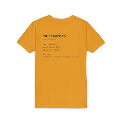 Triceratops educational youth t-shirt
