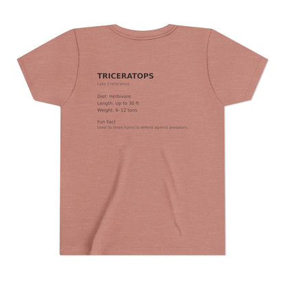 Triceratops educational youth t-shirt