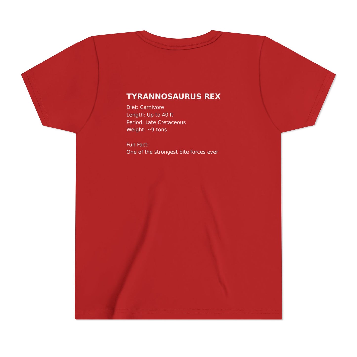 Tyrannosaurus Rex educational t-shirt youth t-shirt