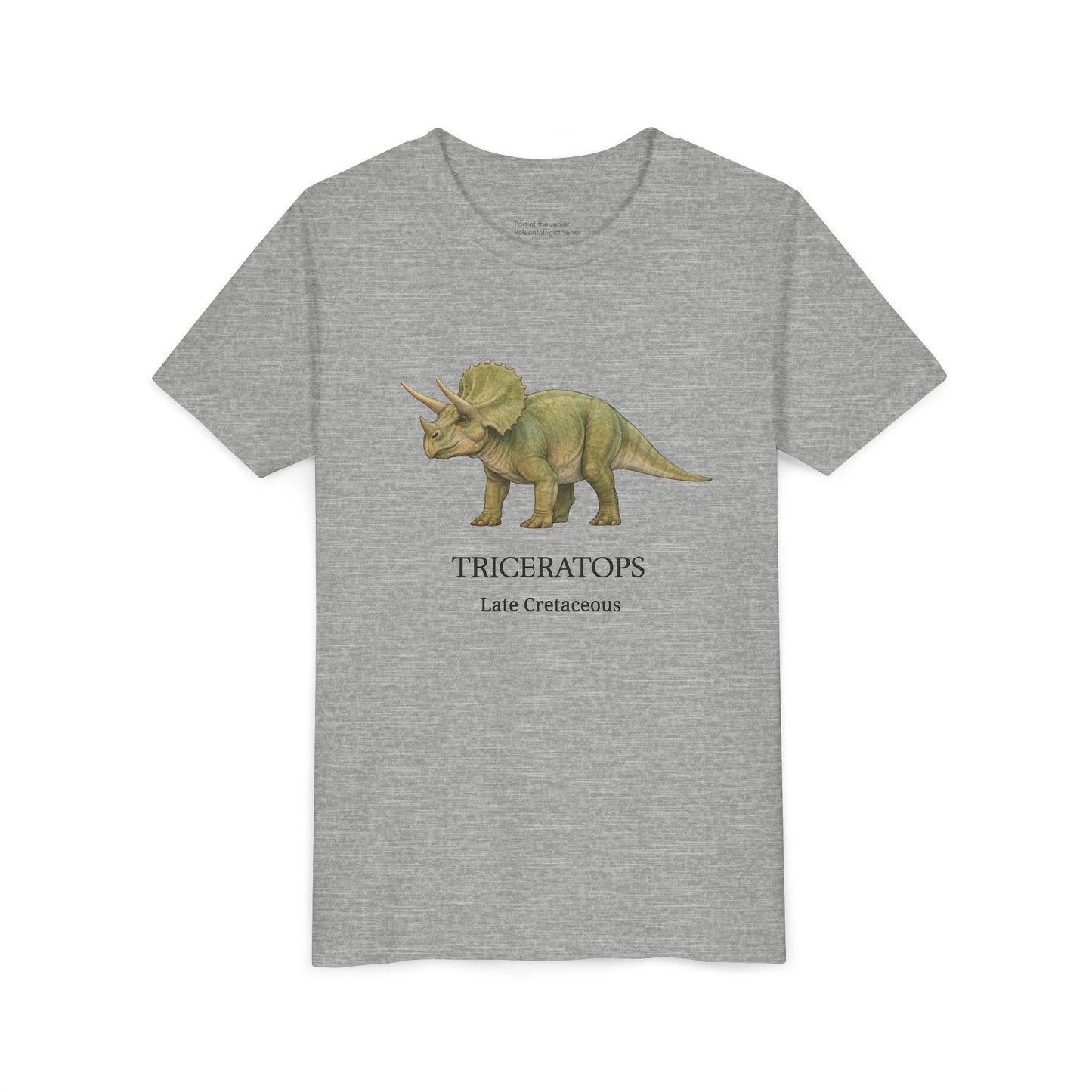 Triceratops educational youth t-shirt