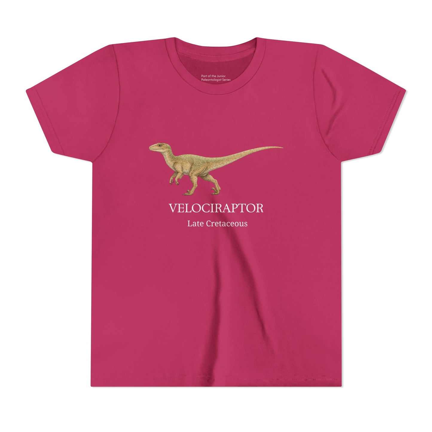 Velociraptor educational youth t-shirt