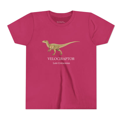 Velociraptor educational youth t-shirt