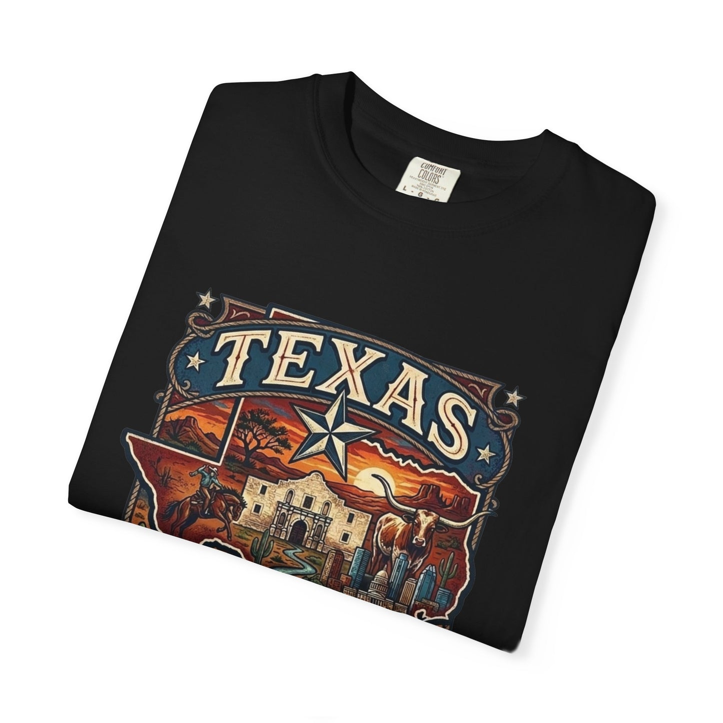 Texas Alamo Longhorn T-Shirt — State of Texas Graphic Tee