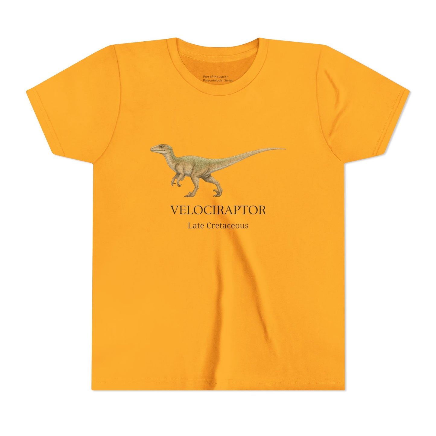 Velociraptor educational youth t-shirt