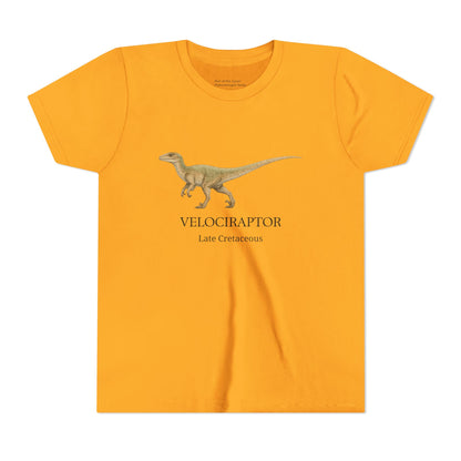 Velociraptor educational youth t-shirt
