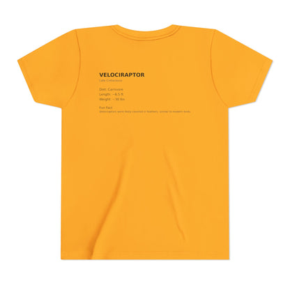 Velociraptor educational youth t-shirt