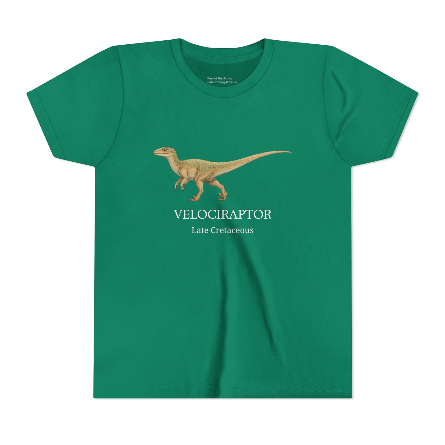 Velociraptor educational youth t-shirt