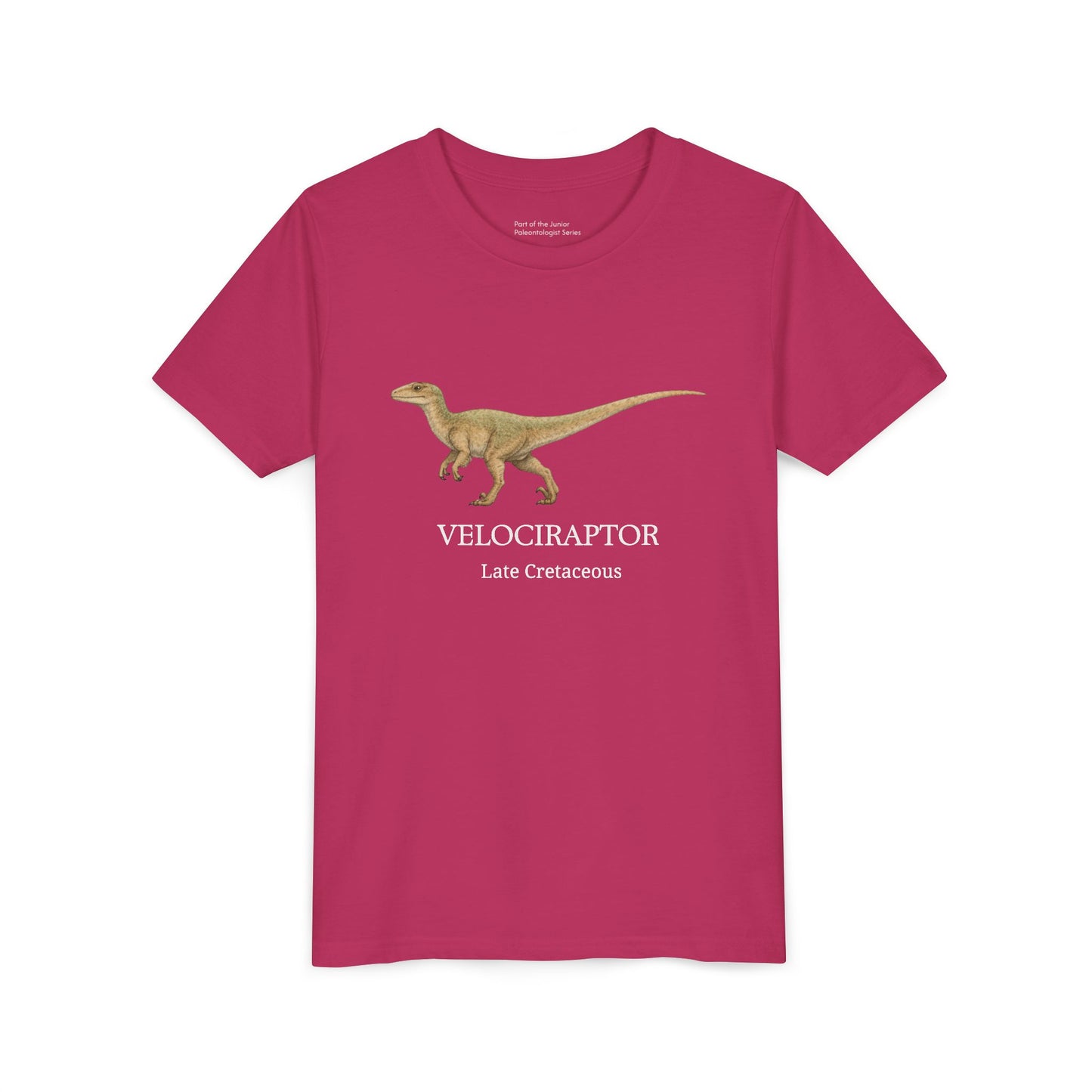 Velociraptor educational youth t-shirt