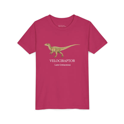 Velociraptor educational youth t-shirt