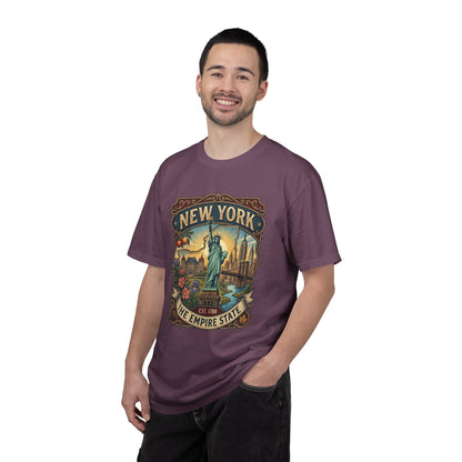 New York Skyline Tee with Statue of Liberty — NYC Empire State T-shirt