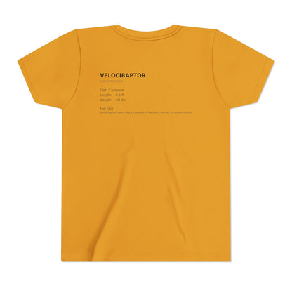 Velociraptor educational youth t-shirt