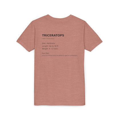 Triceratops educational youth t-shirt