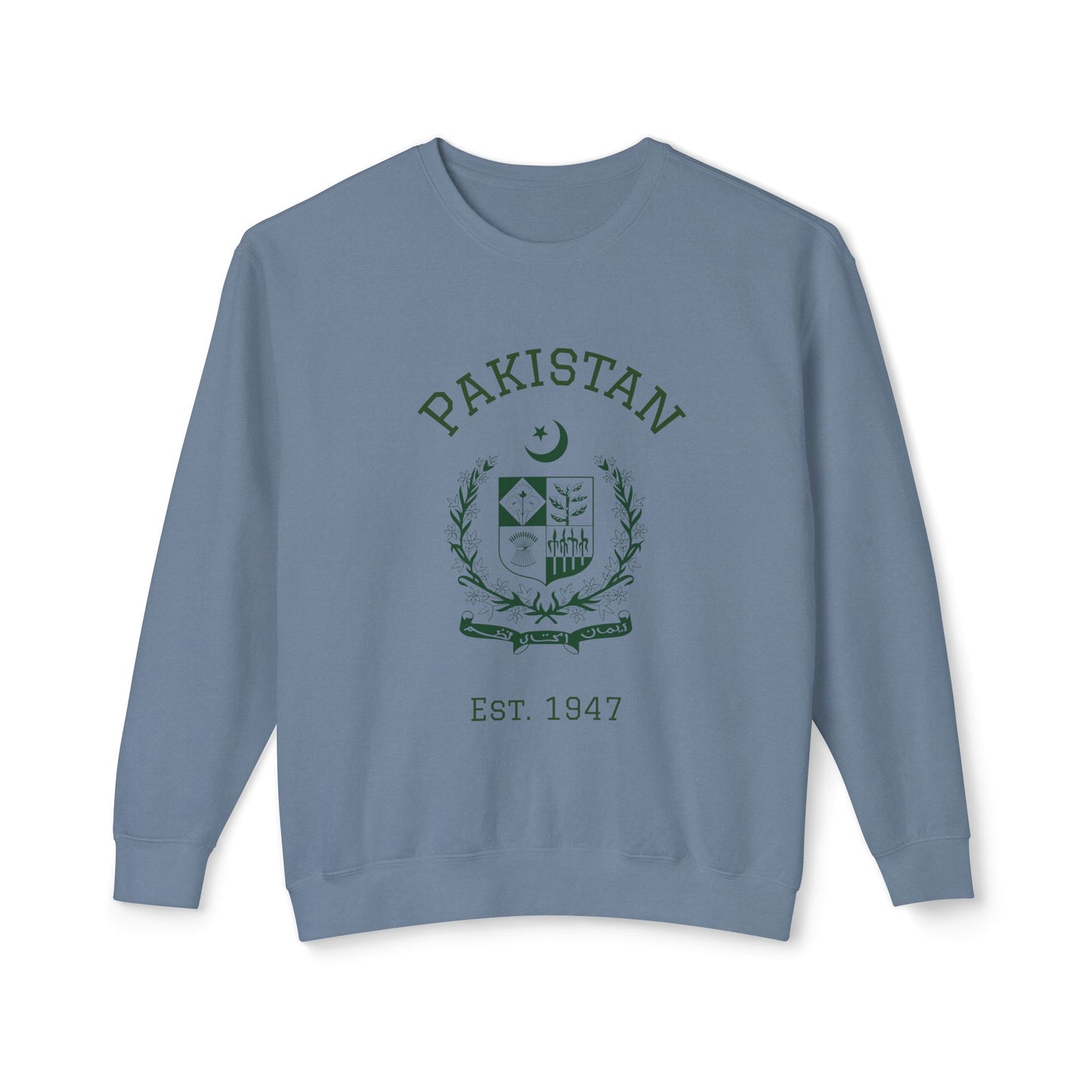 Pakistan Pride Crewneck Sweatshirt — Pakistan Emblem Graphic