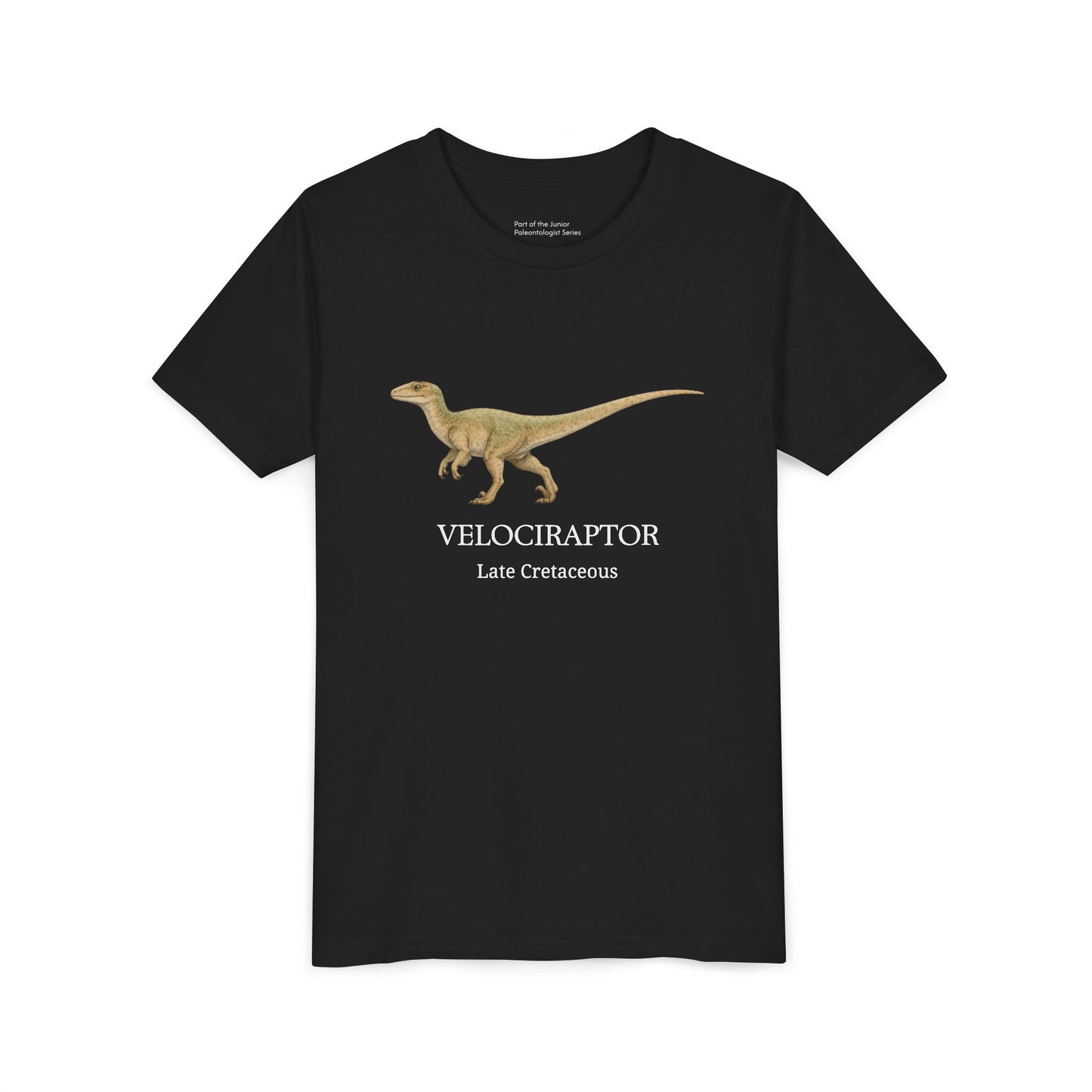 Velociraptor educational youth t-shirt