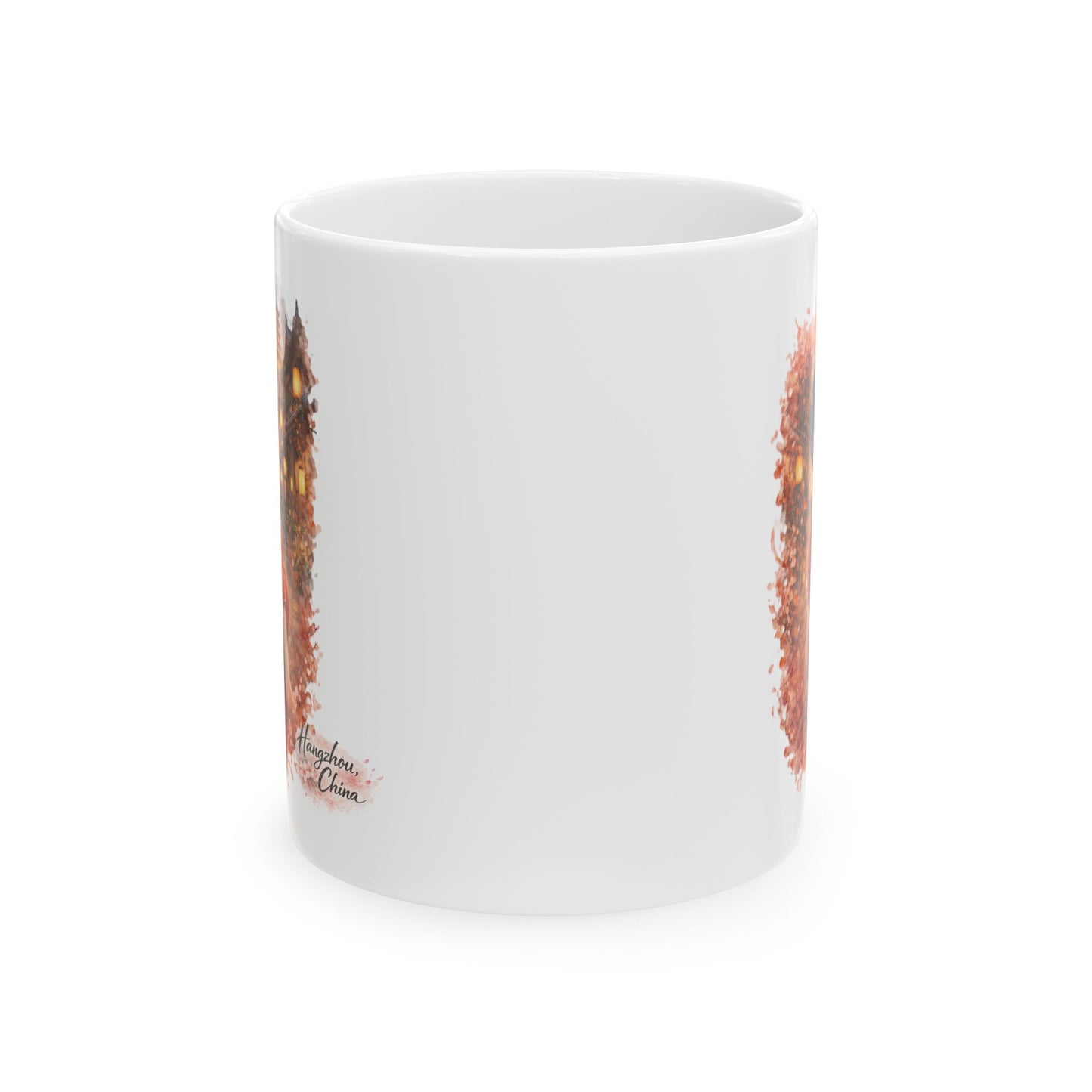 Chinese Girl in Hangzhou Ceramic Mug | Asian City Collection, 11oz or 15oz