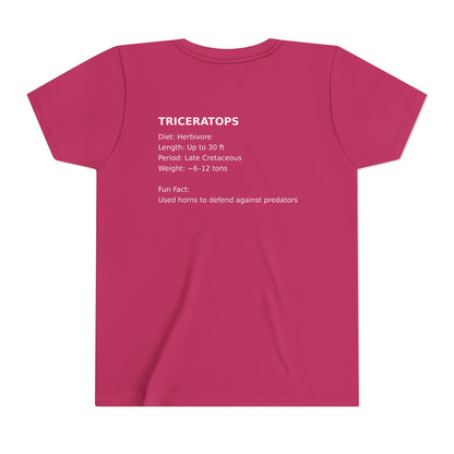 Triceratops educational youth t-shirt