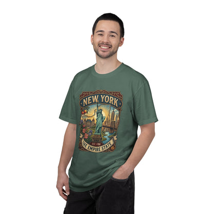 New York Skyline Tee with Statue of Liberty — NYC Empire State T-shirt