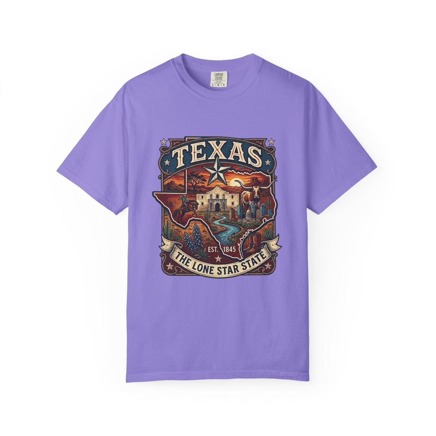 Texas Alamo Longhorn T-Shirt — State of Texas Graphic Tee
