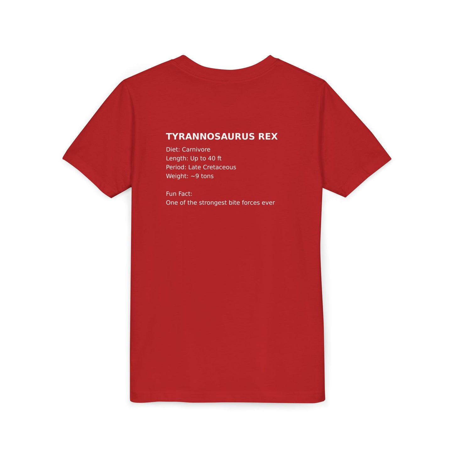 Tyrannosaurus Rex educational t-shirt youth t-shirt