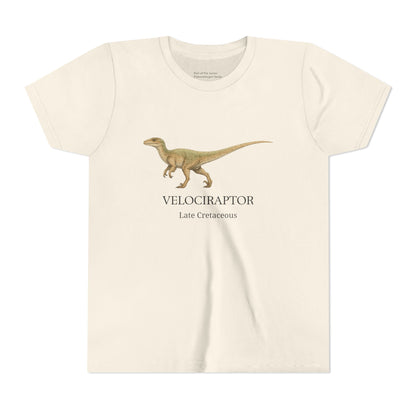 Velociraptor educational youth t-shirt