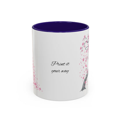 Cherry Blossom Tree Mug — Colorful Ceramic Coffee Cup
