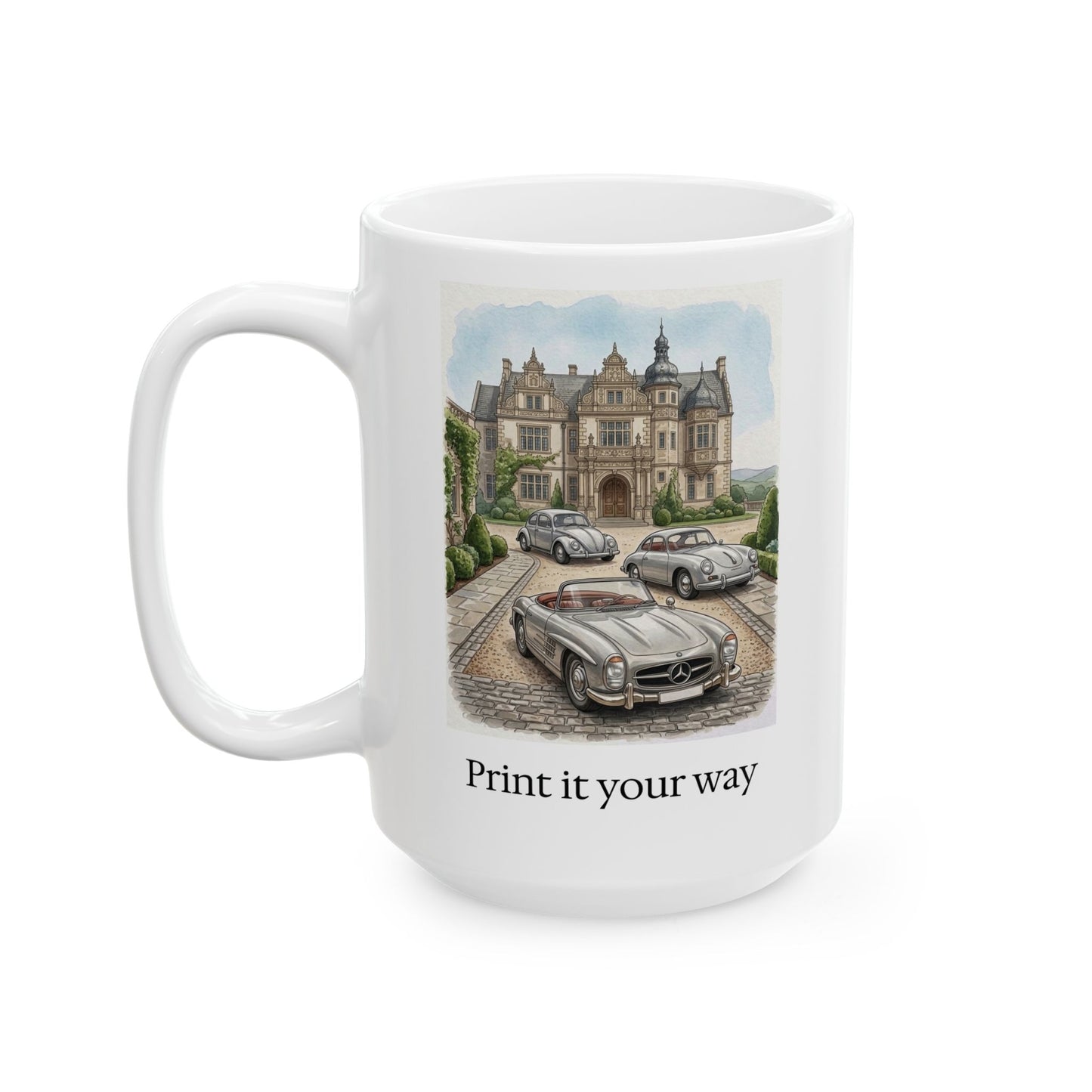 German Classic Car Mug Customizable