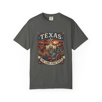 Texas Alamo Longhorn T-Shirt — State of Texas Graphic Tee