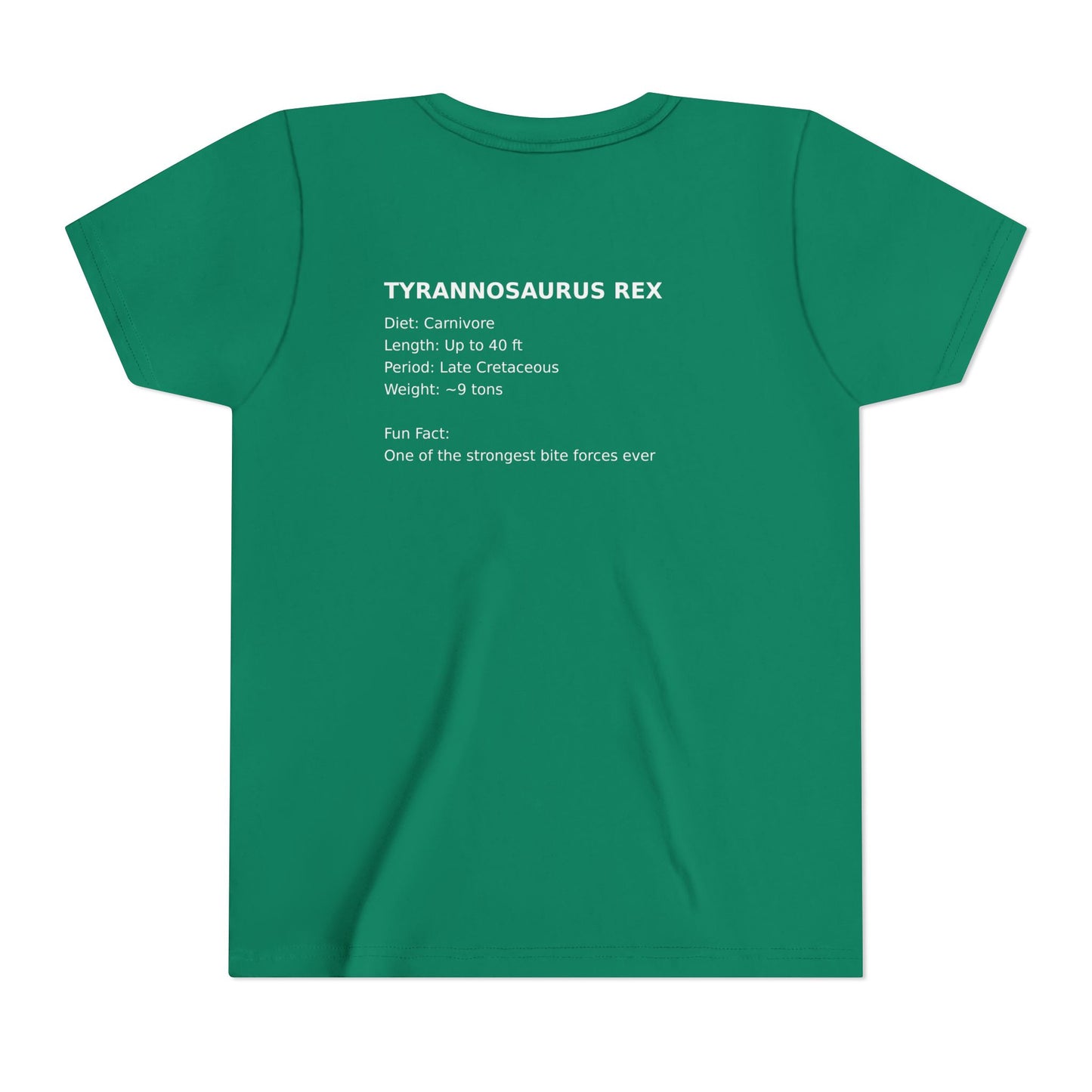 Tyrannosaurus Rex educational t-shirt youth t-shirt