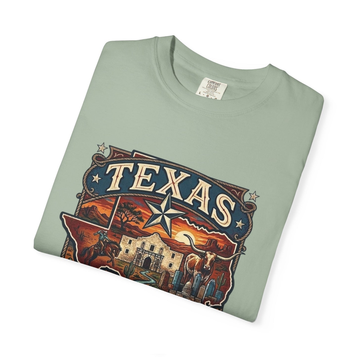 Texas Alamo Longhorn T-Shirt — State of Texas Graphic Tee