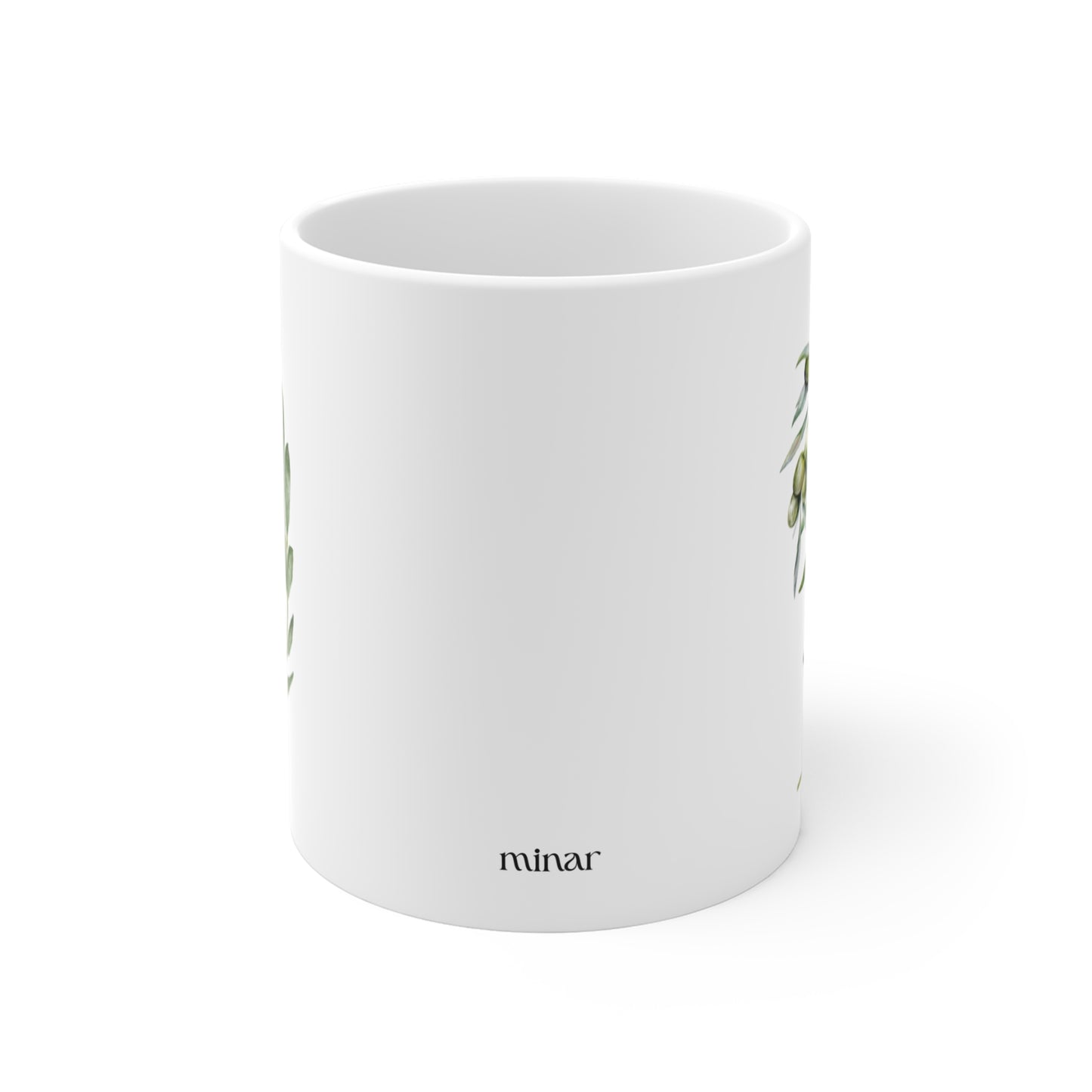 Olive Motif 11oz Mug — Fruits of Paradise Ceramic Coffee Cup